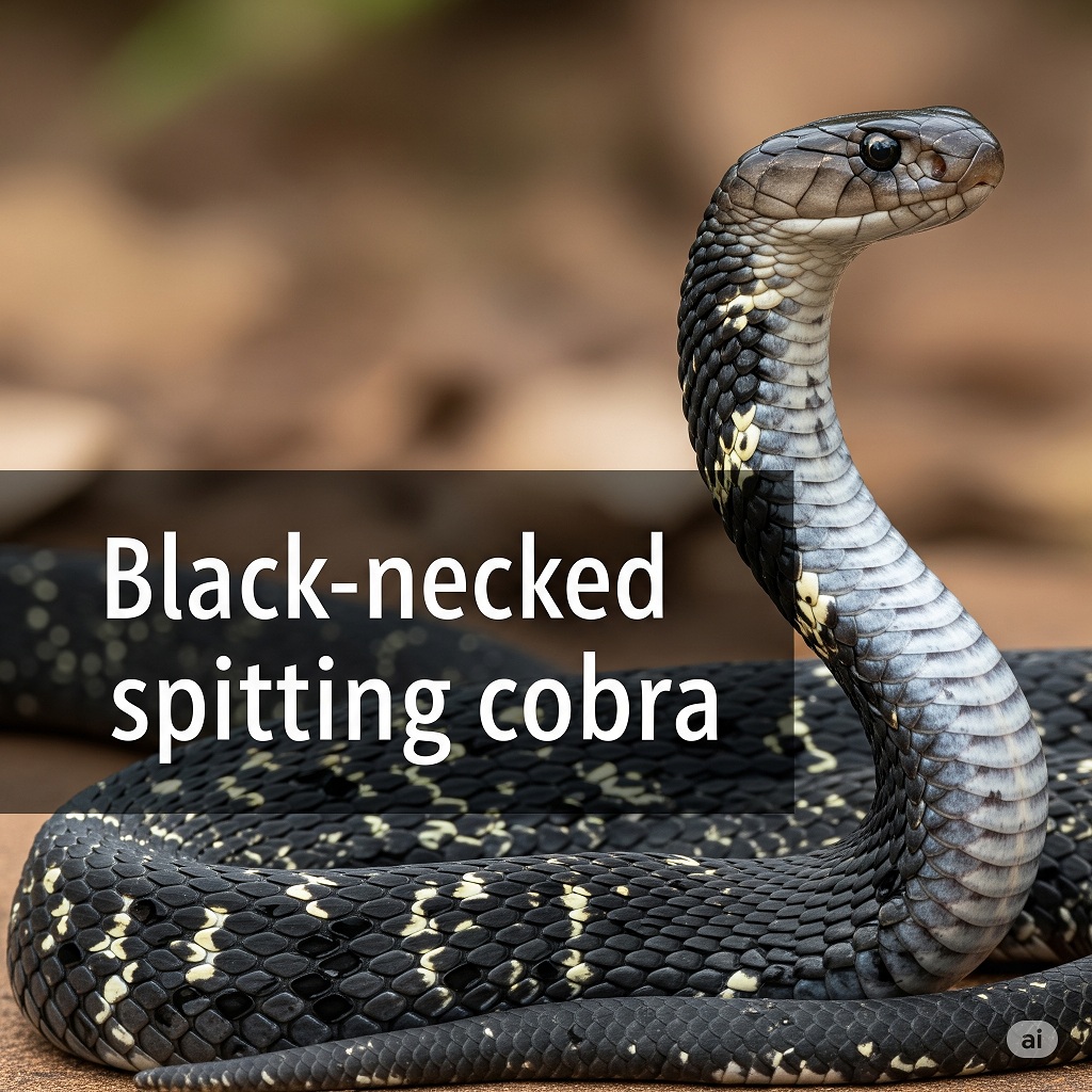 black necked spitting cobra