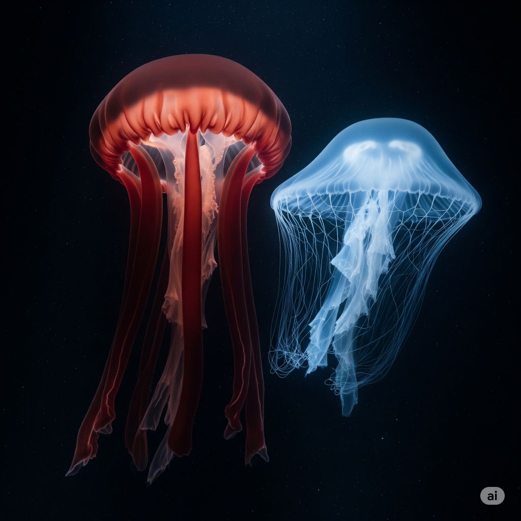Stygiomedusa & Deepstaria (Deep-Sea Jellies)
