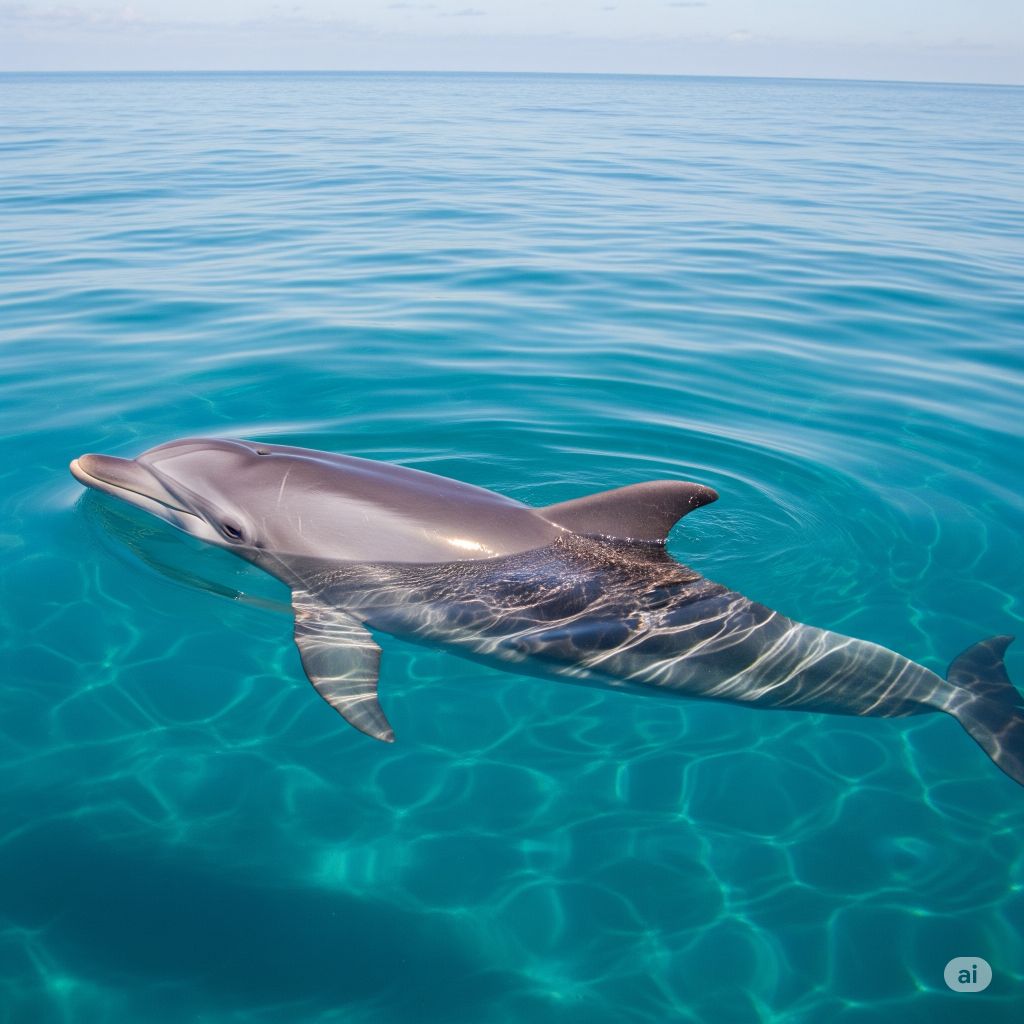 dolphin floating animal