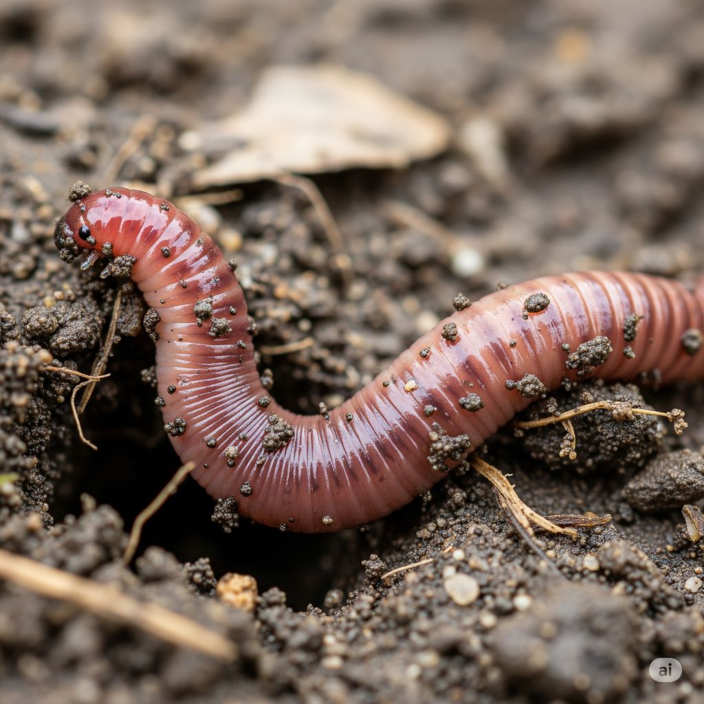 earthworm slithering animals