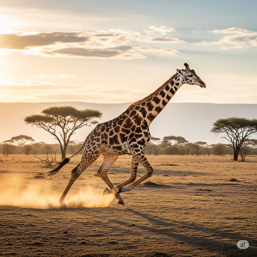 Giraffes Giants with Surprising Velocity