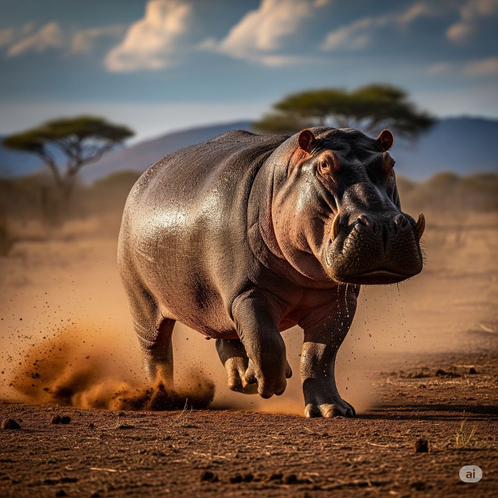 Hippopotamuses: Aquatic and Terrestrial Gallop