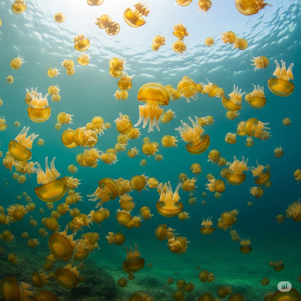 Golden Jellyfish (Mastigias papua etpisoni)