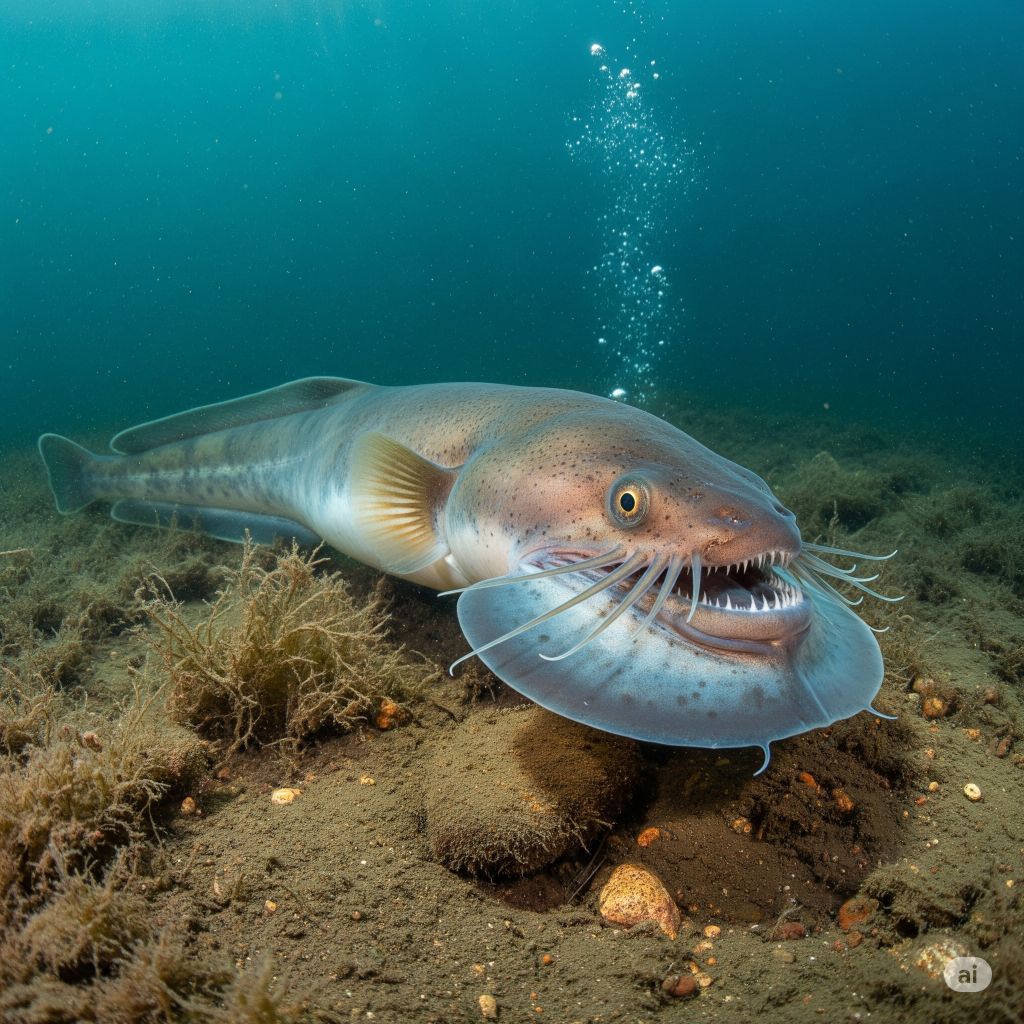 hagfish slithering animal