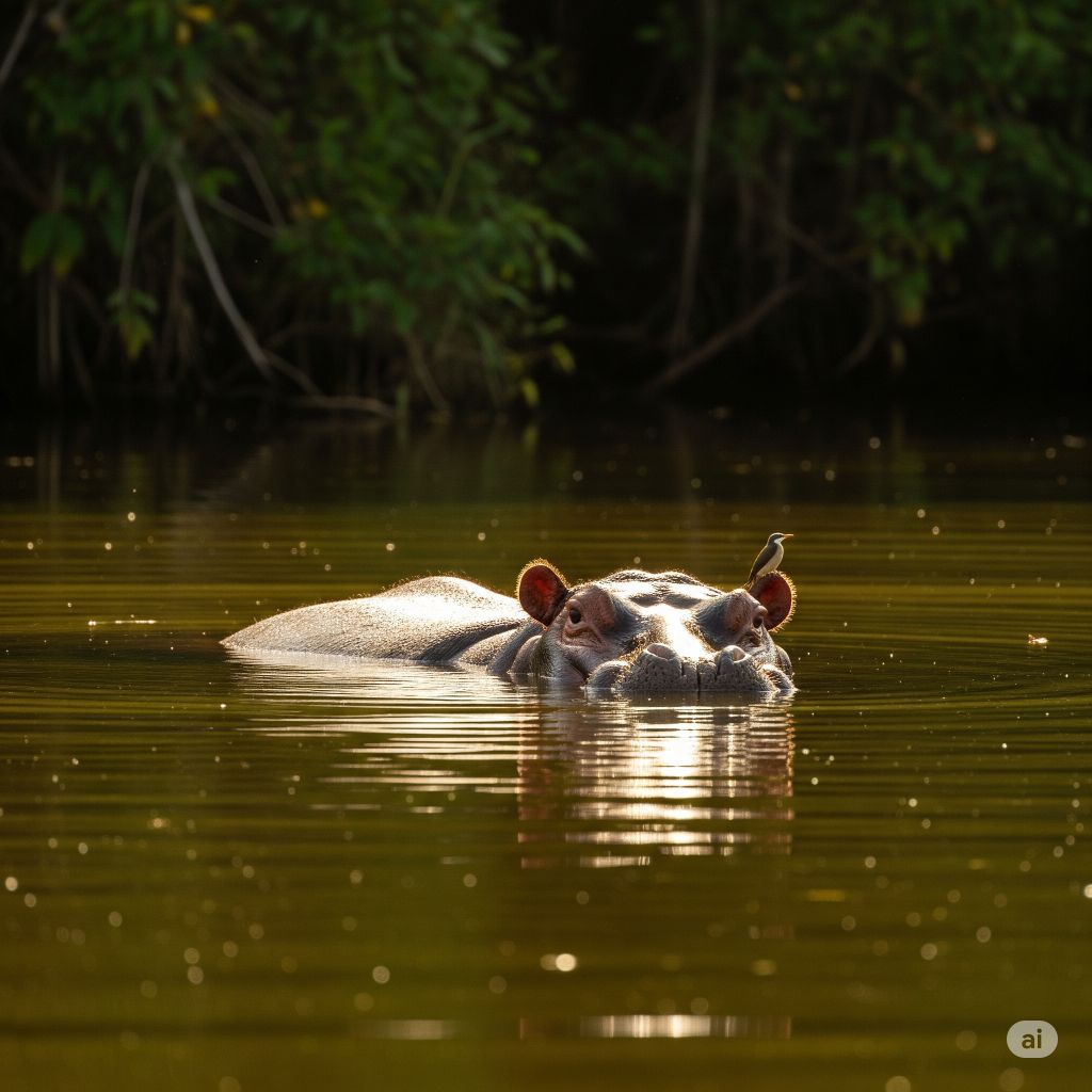 Hippos: The River Giants floating animal