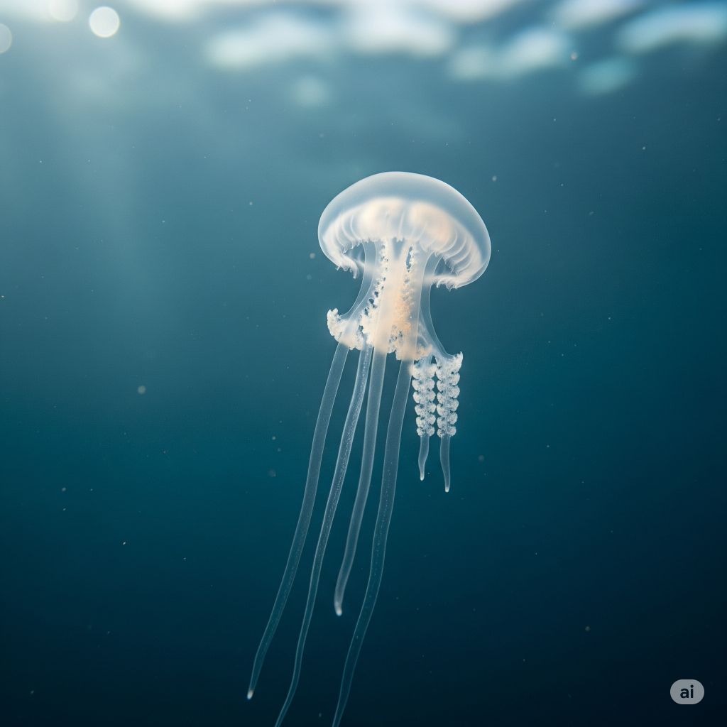 Irukandji Jellyfish (Carukia barnesi, Malo kingi)
