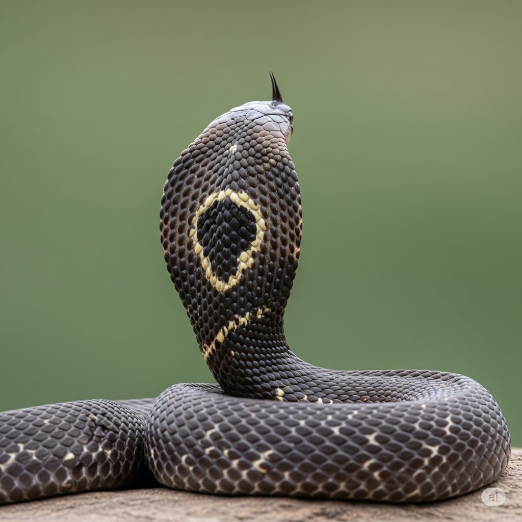 Monocled Cobra (Monocellate Cobra) (Naja kaouthia)