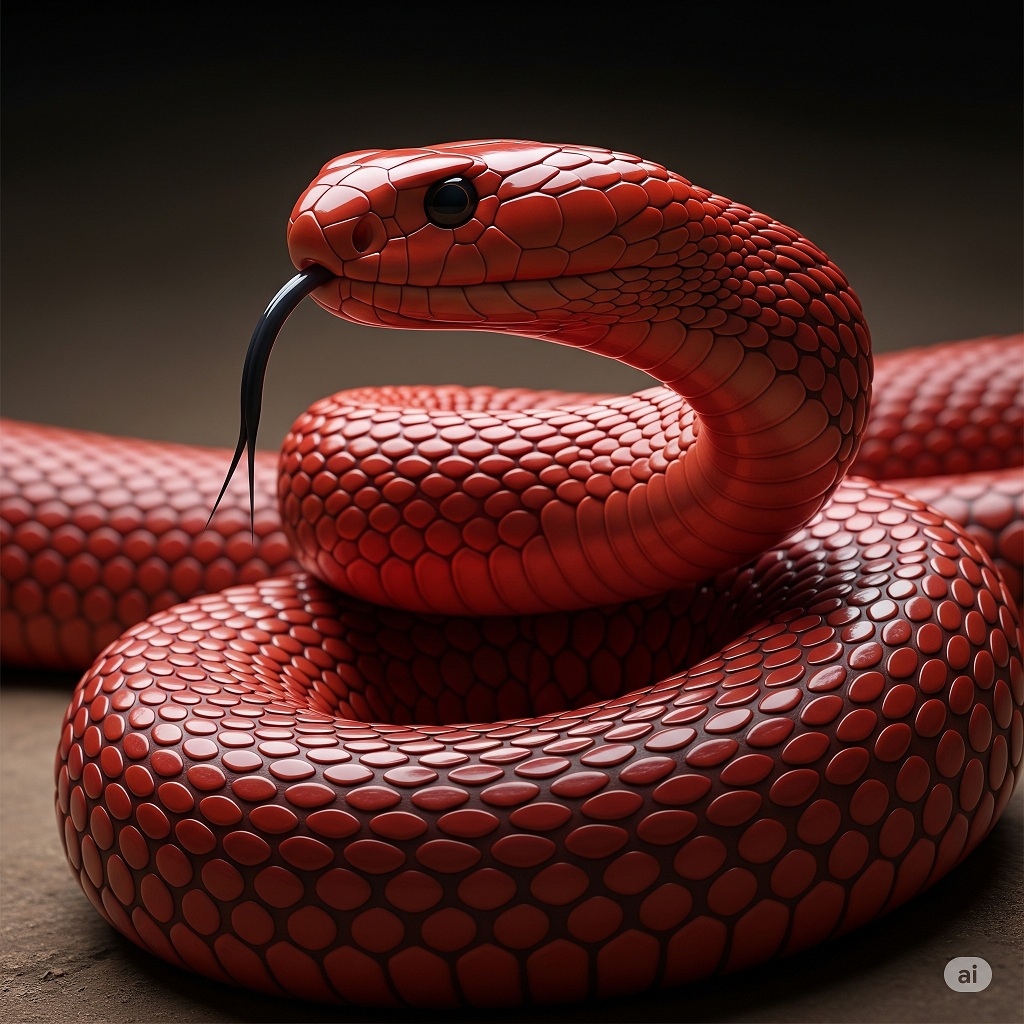 Red Spitting Cobra (Naja pallida)