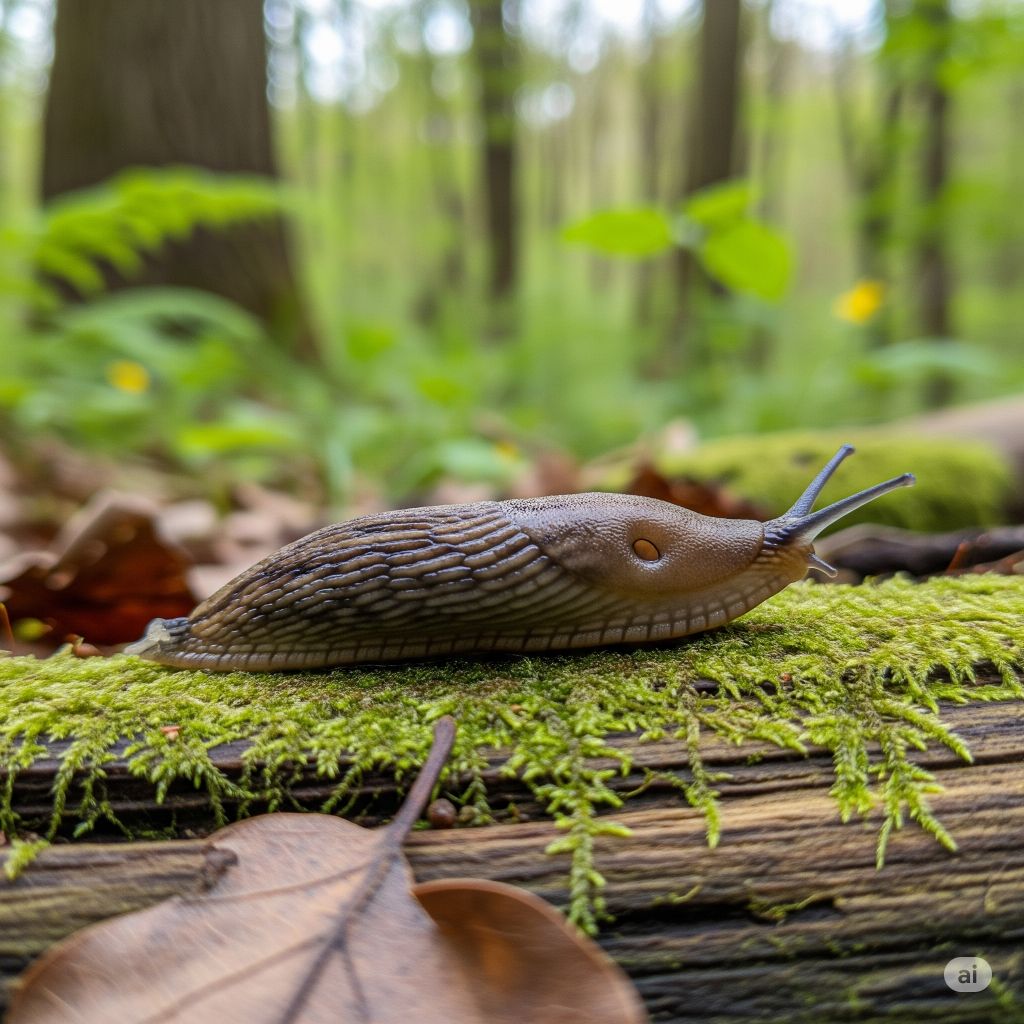 slug slithering animal