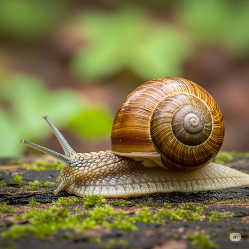 snail slithering animal