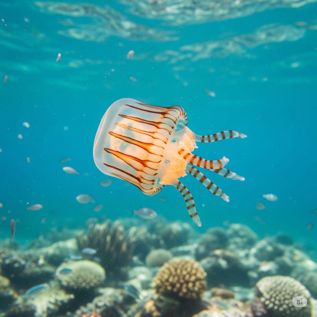 Tamoya ohboya (Bonaire Banded Box Jellyfish)