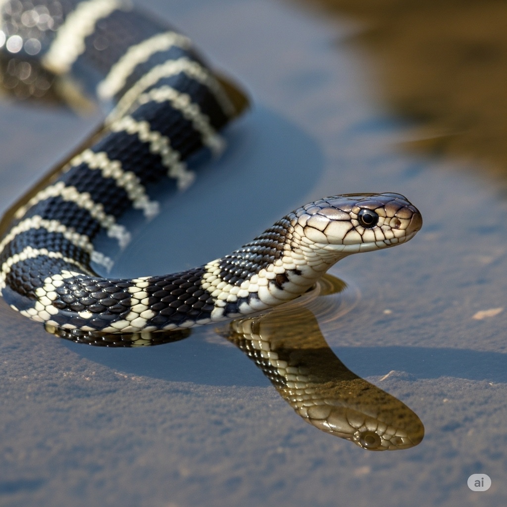 Water Cobra or Ringed Water Cobra (Boulengerina spp.)