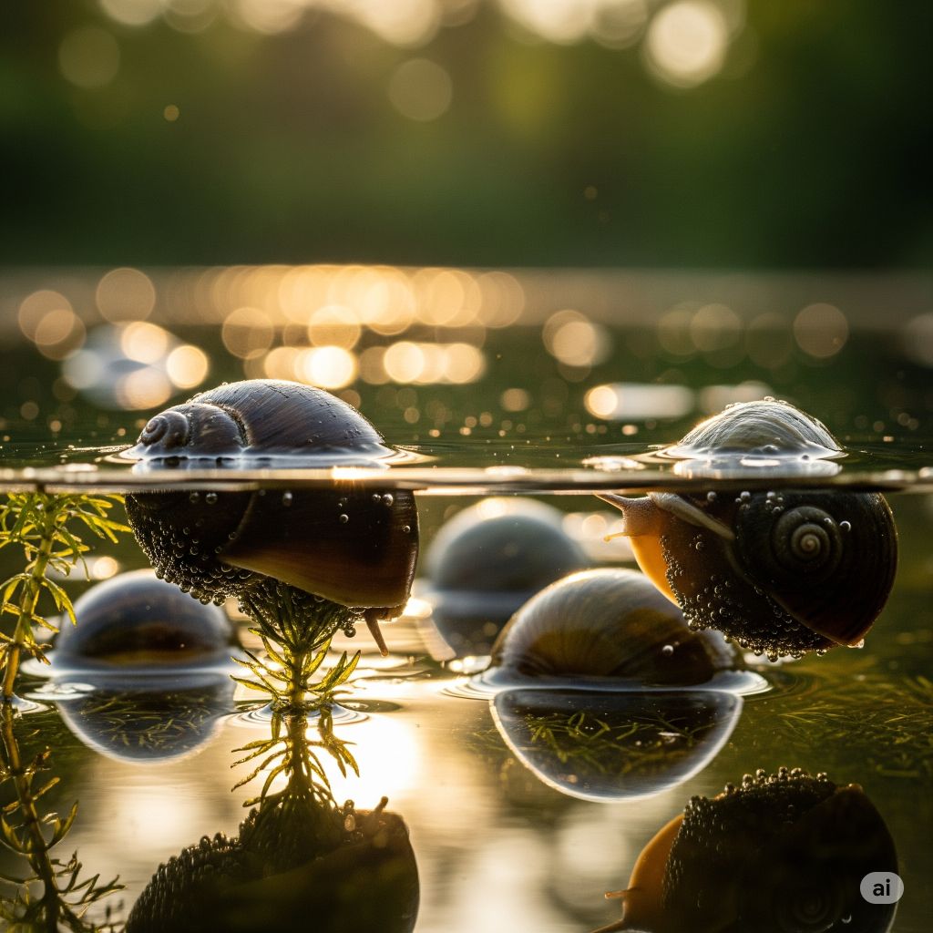 water snail floating animal