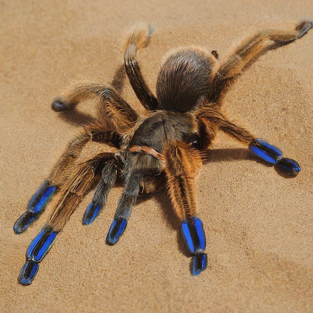 Namibian Golden Blue Leg Baboon Tarantula - Harpactirella lightfooti: