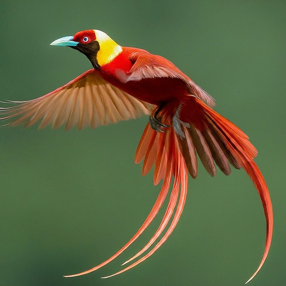 Red Bird-of-Paradise
