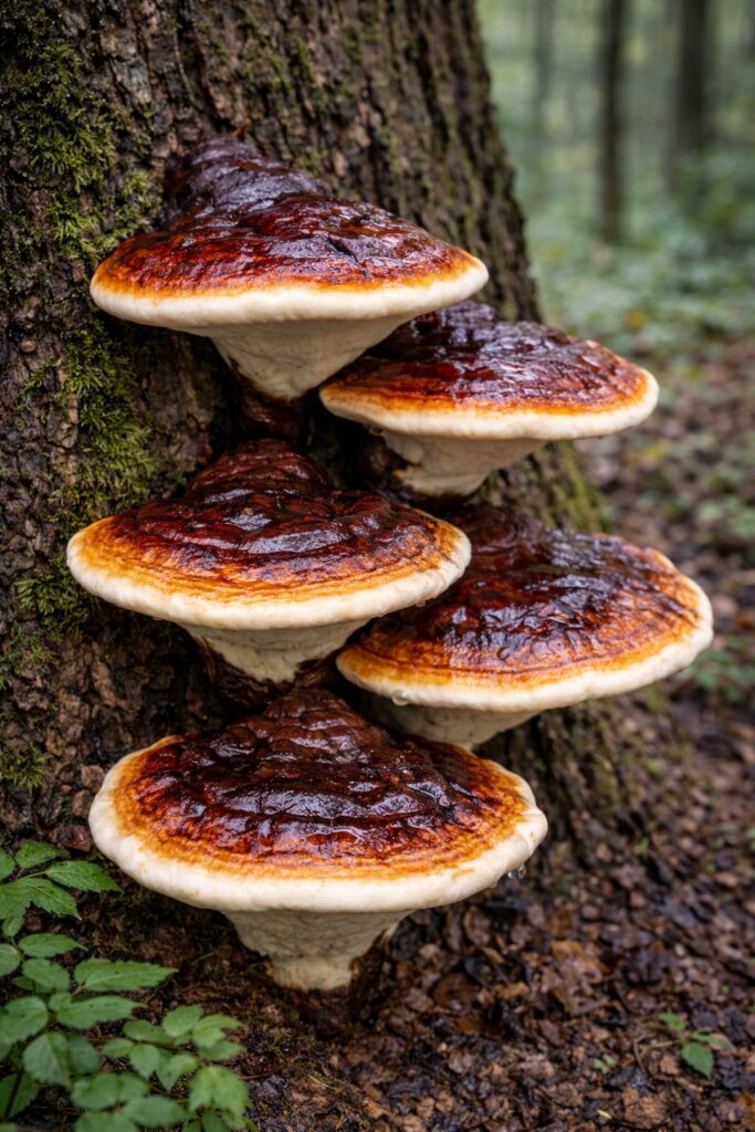 Hemlock Varnish Shelf (Ganoderma tsugae)