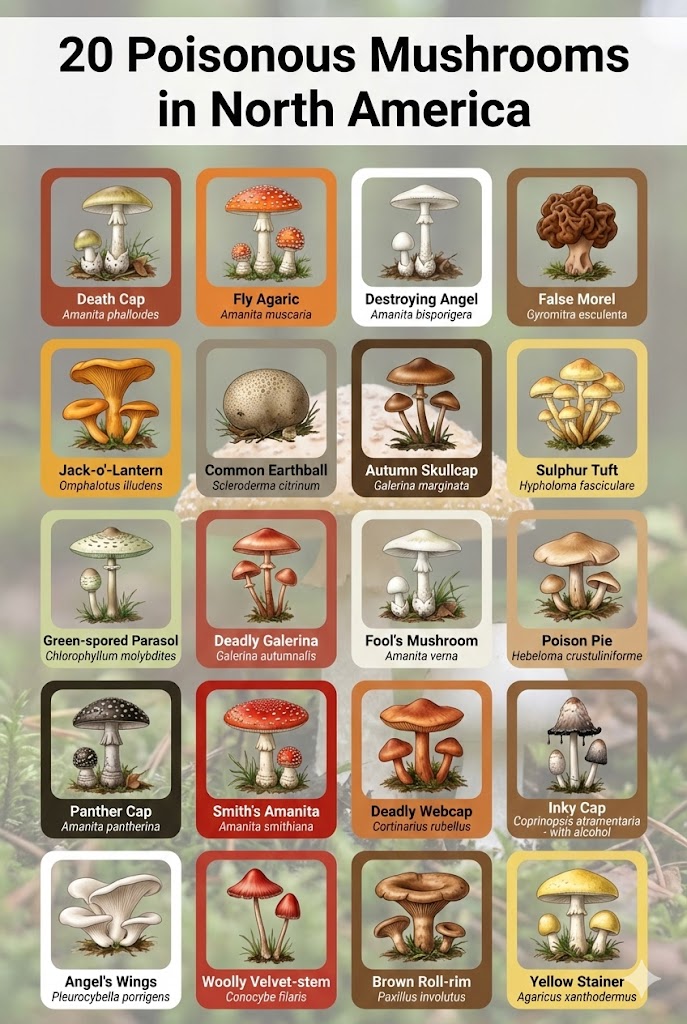 Most Poisonous Mushrooms in North America