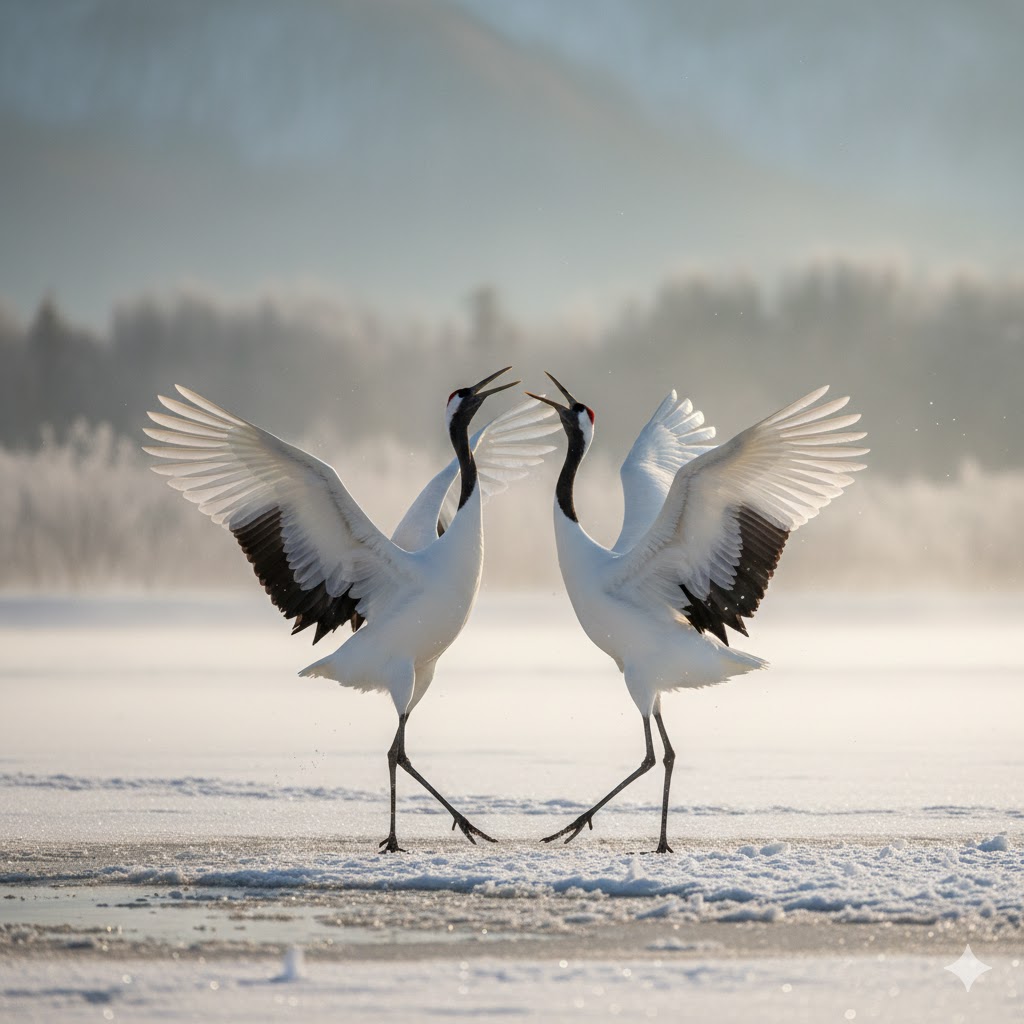Red-Crowned Crane (Grus japonensis)