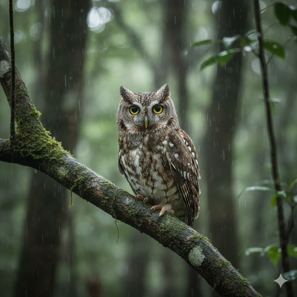 Ryukyu Scops Owl (Otus elegans)