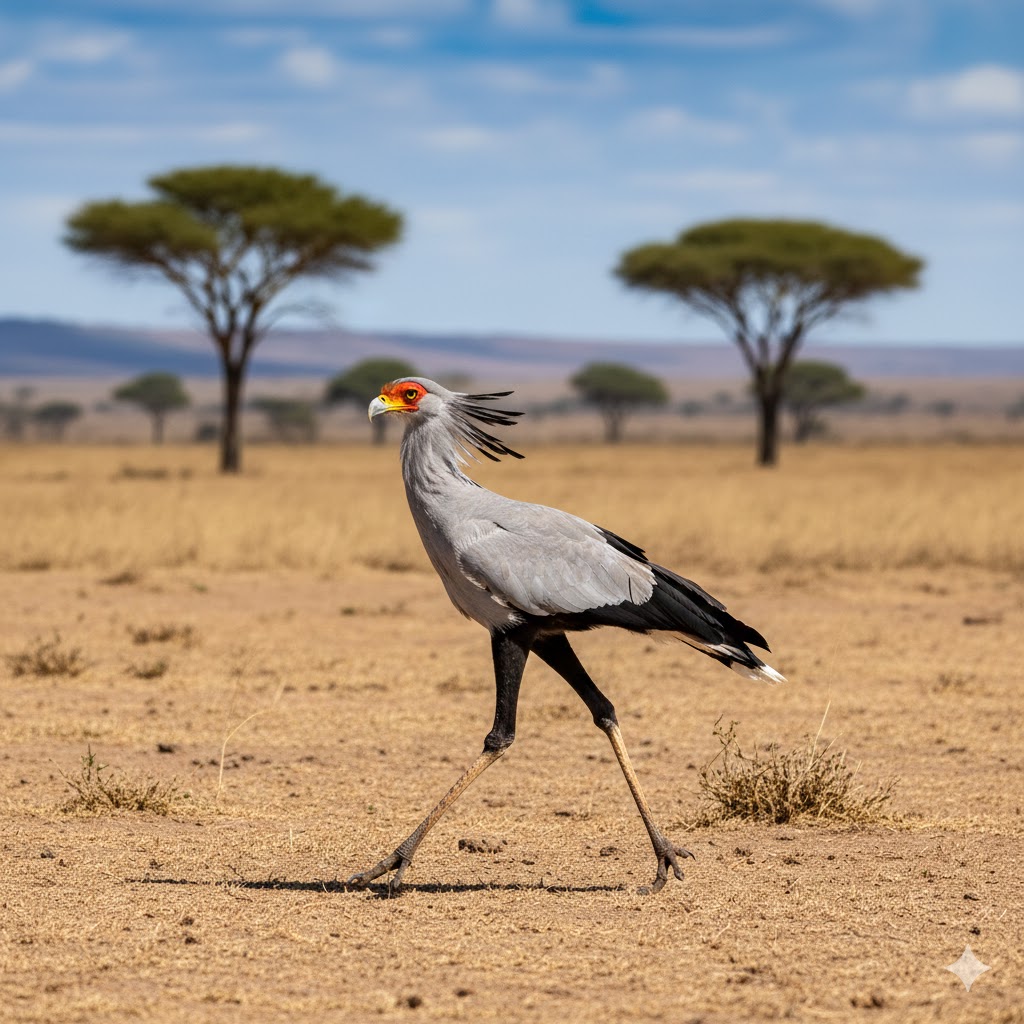 Secretary Bird (Sagittarius serpentarius)