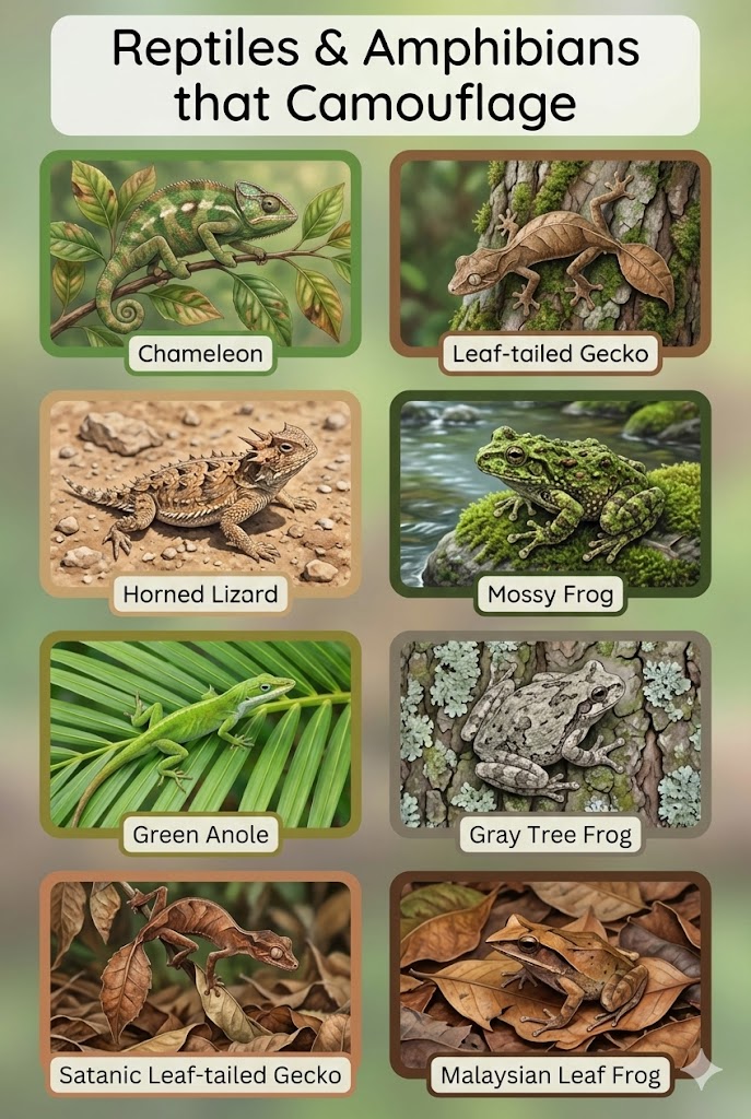 Reptiles & Amphibians That Camouflage
