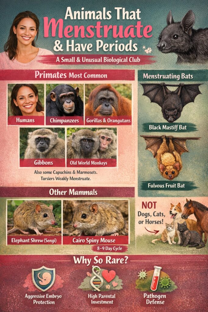 List of Animals That Menstruate and Have Periods