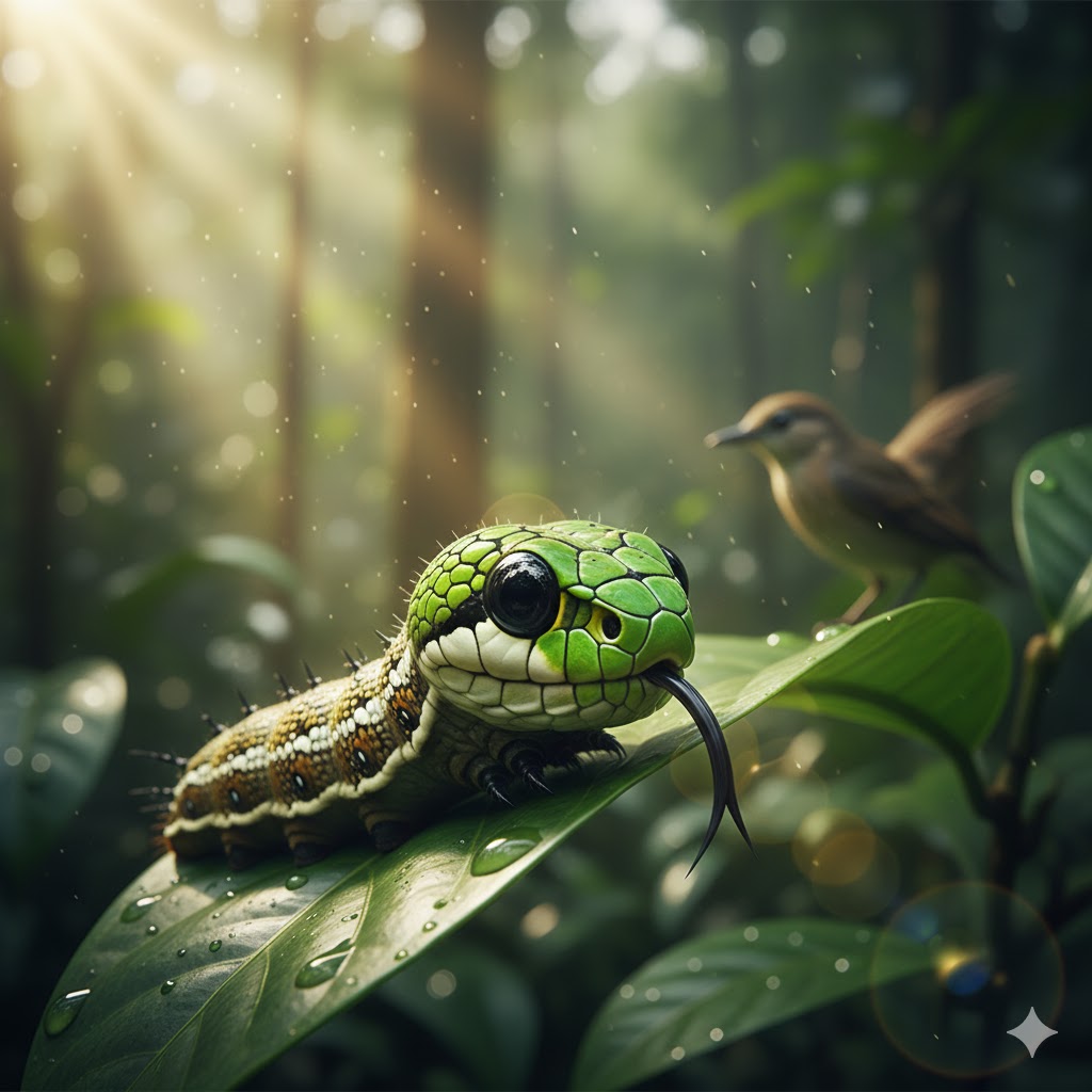 Dynastor Butterfly Caterpillars &mdash; Transform Into Snake Impersonators