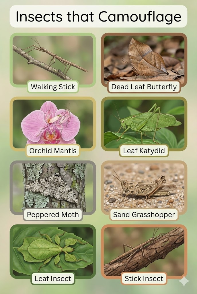 Insects & Arthropods That Camouflage