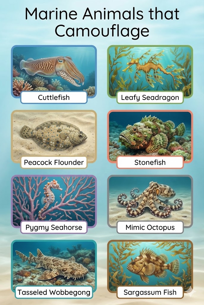 Marine Animals That Camouflage