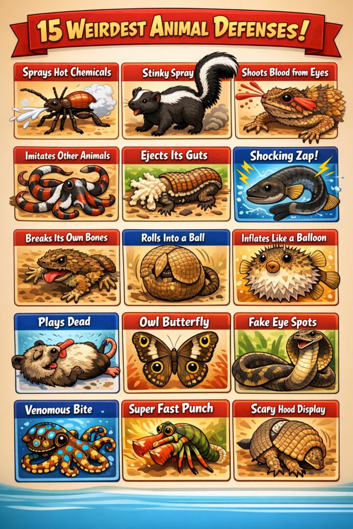 31 Weirdest Animal Defense Mechanisms Guide