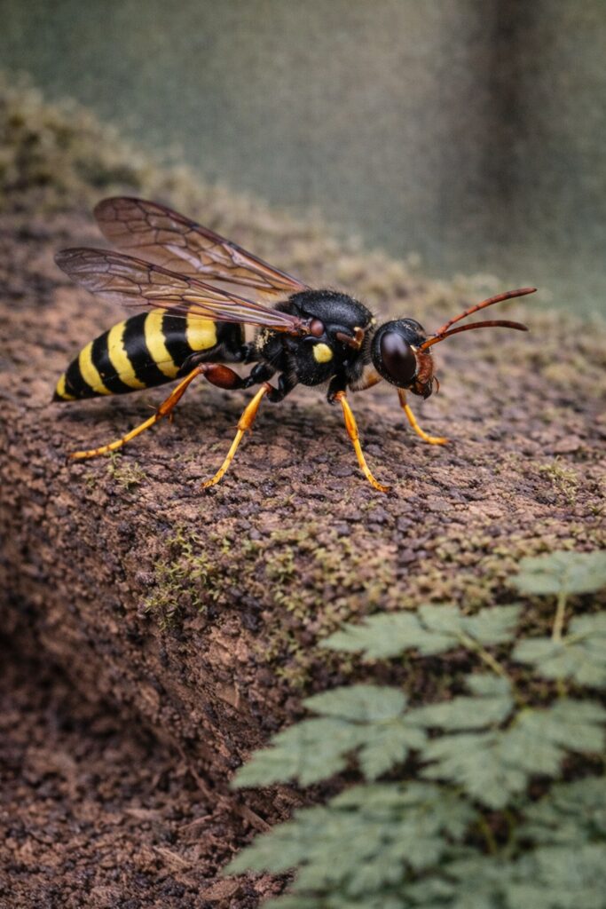 Five-Banded Thynnid Wasps (Myzinum quinquecinctum)