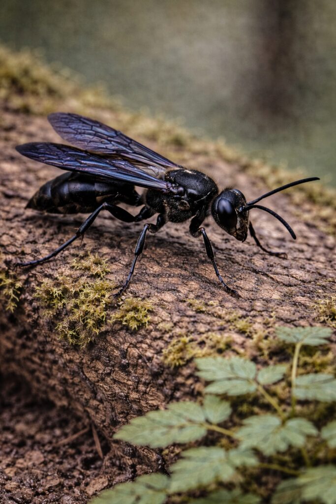 Great Black Wasps (Sphex pensylvanicus)