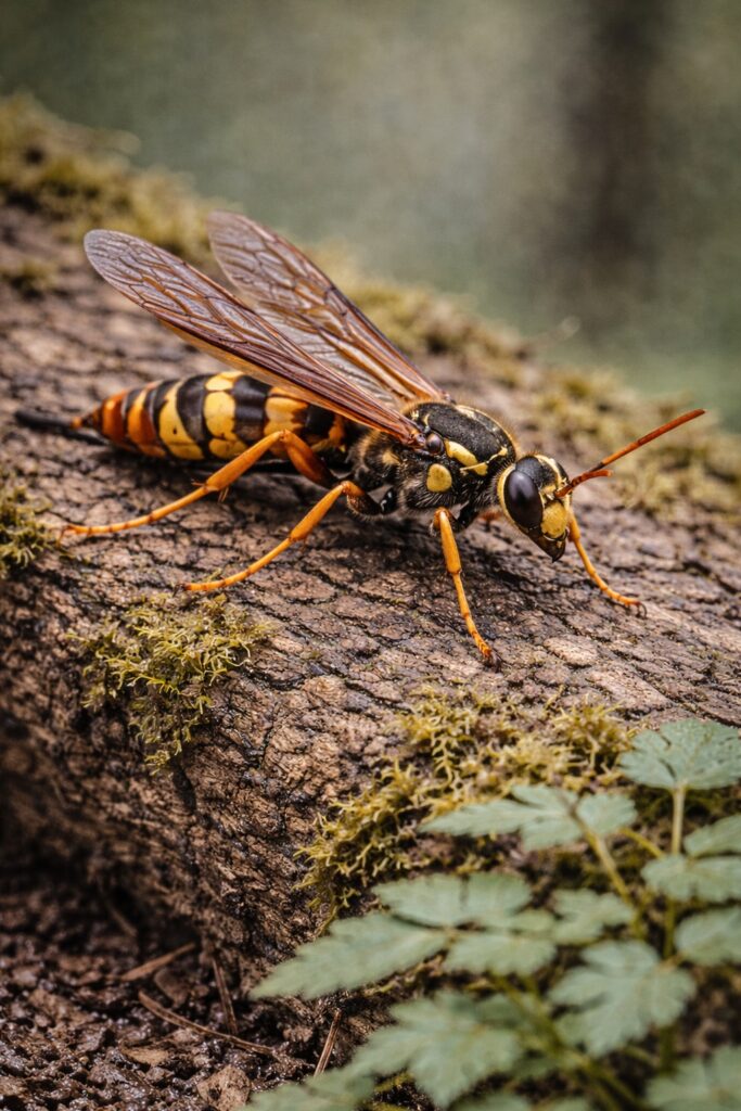 Horntails  Wood Wasps (Tremex columba)