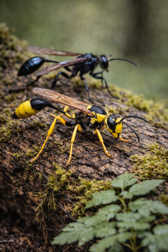 Mud Daubers (Sceliphron and Chalybion spp.)