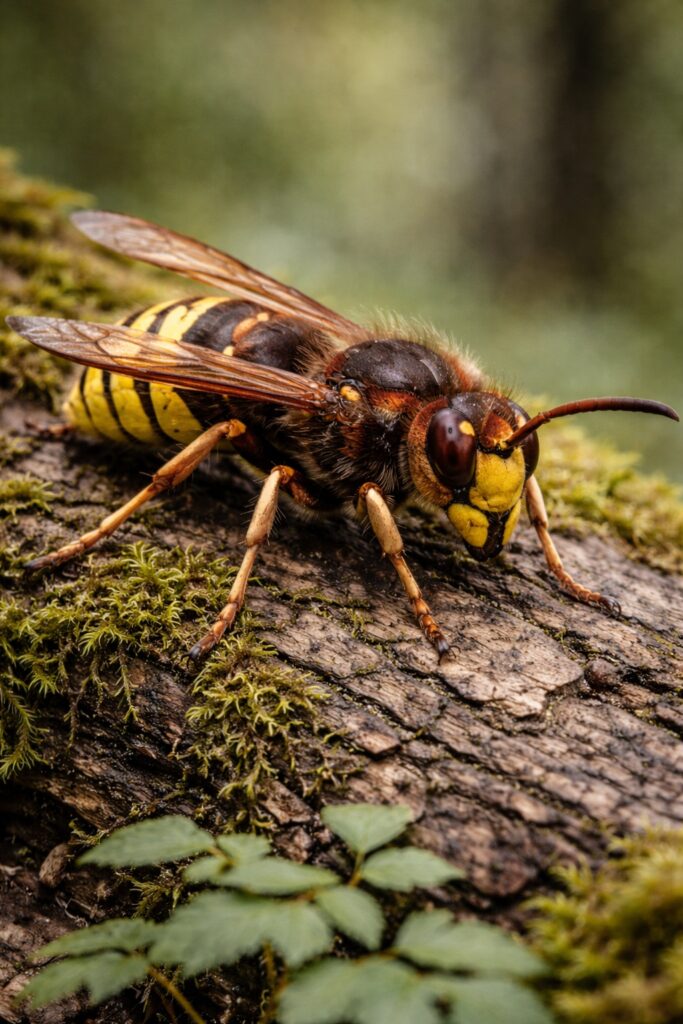 The European Hornet (Vespa crabro)