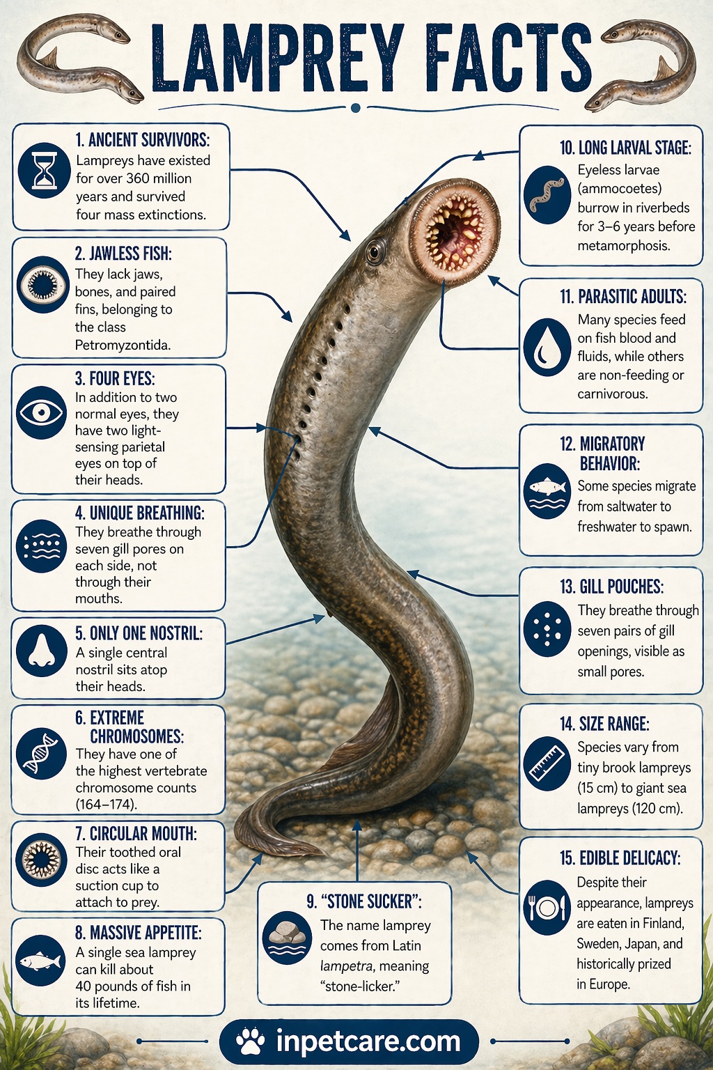 10 Weird Lamprey Facts: Types and Species