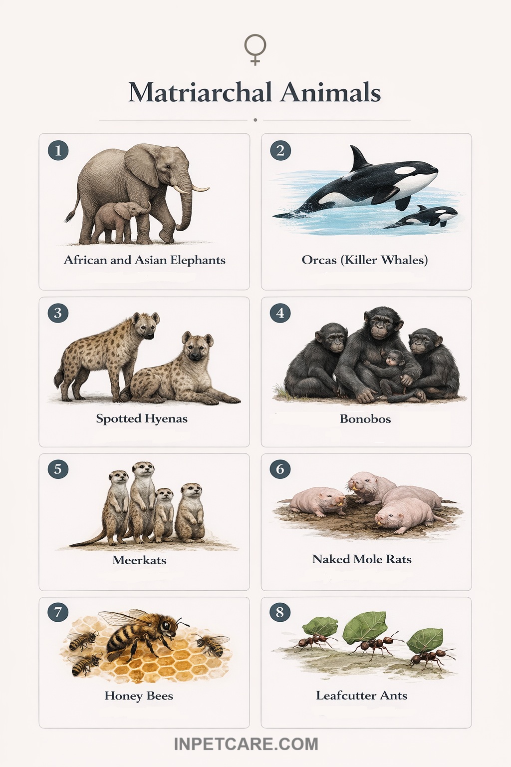 Queens of the Wild: Guide to Matriarchal Animal Societies