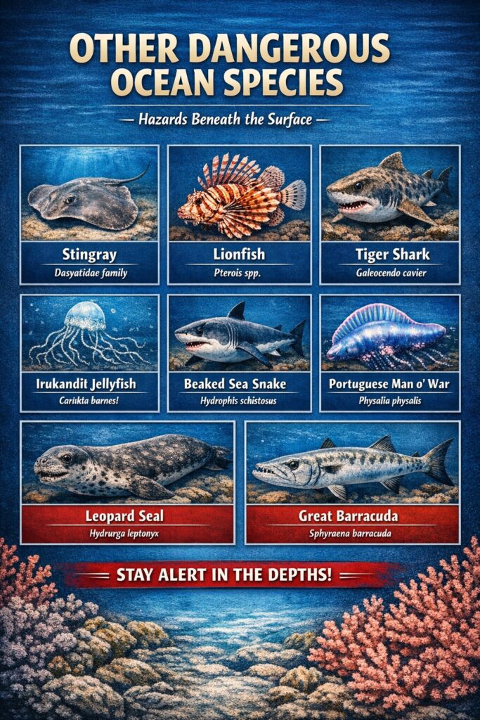 Other Dangerous Ocean Species infographic